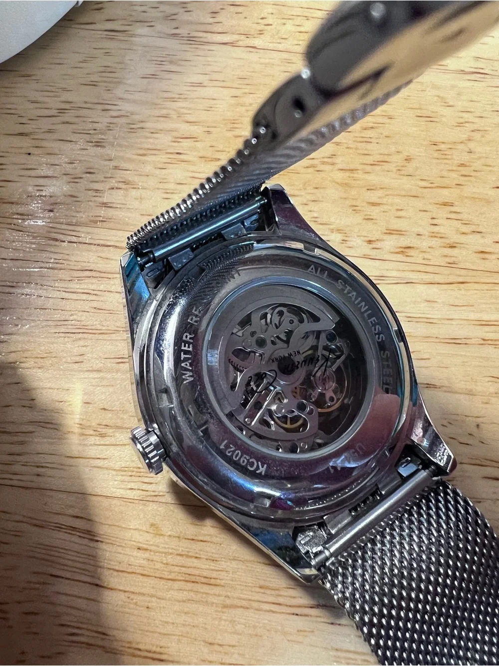 Keneth Cole Automatic Silver Skeleton Stainless Steel Watch x 2 with a Winder